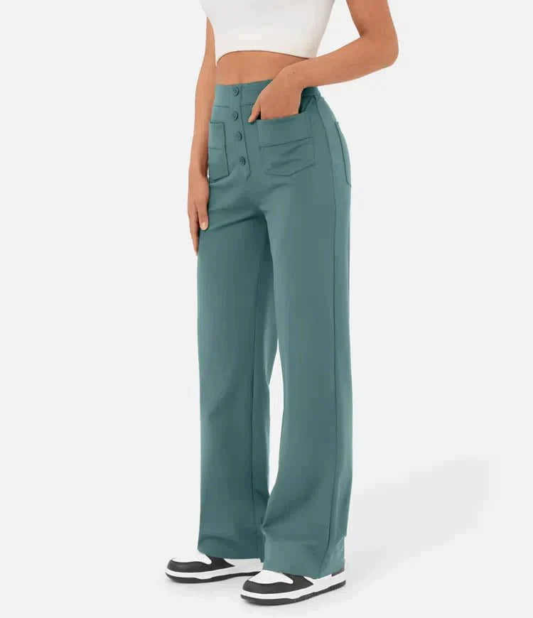 Aurélien | Lässige High-Waist-Hose mit elastischem Bund