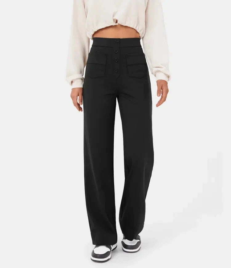 Aurélien | Lässige High-Waist-Hose mit elastischem Bund