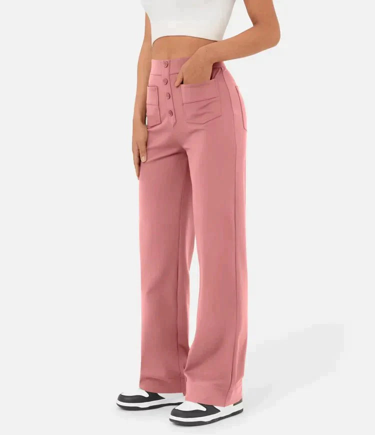 Aurélien | Lässige High-Waist-Hose mit elastischem Bund