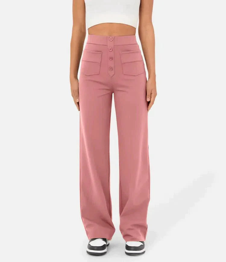 Aurélien | Lässige High-Waist-Hose mit elastischem Bund