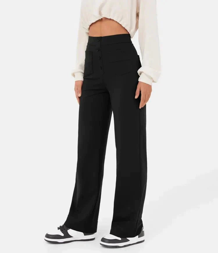 Aurélien | Lässige High-Waist-Hose mit elastischem Bund