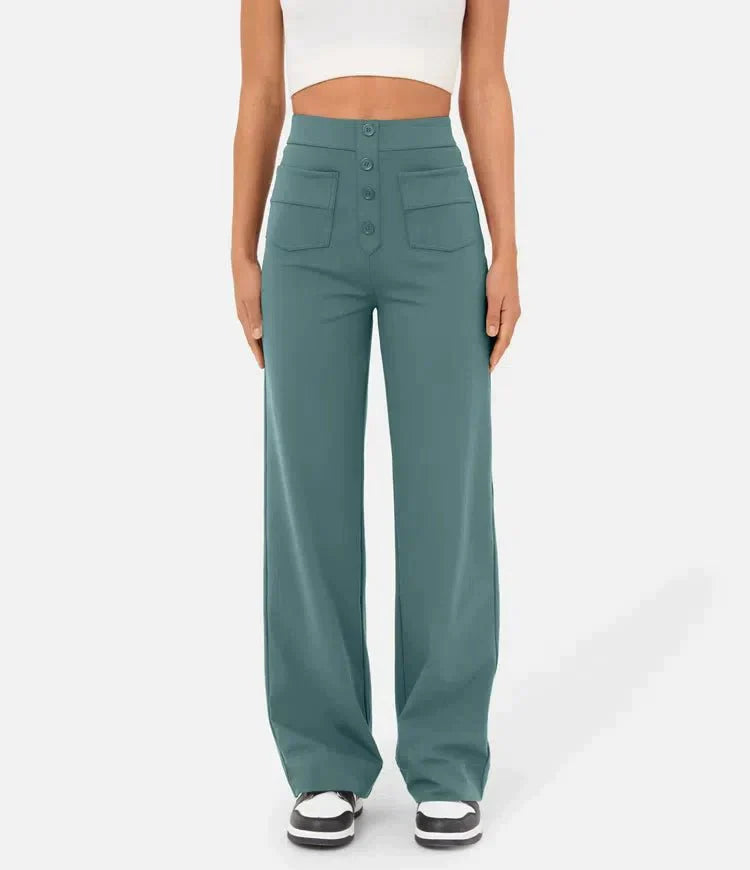 Aurélien | Lässige High-Waist-Hose mit elastischem Bund