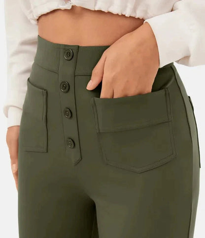 Aurélien | Lässige High-Waist-Hose mit elastischem Bund