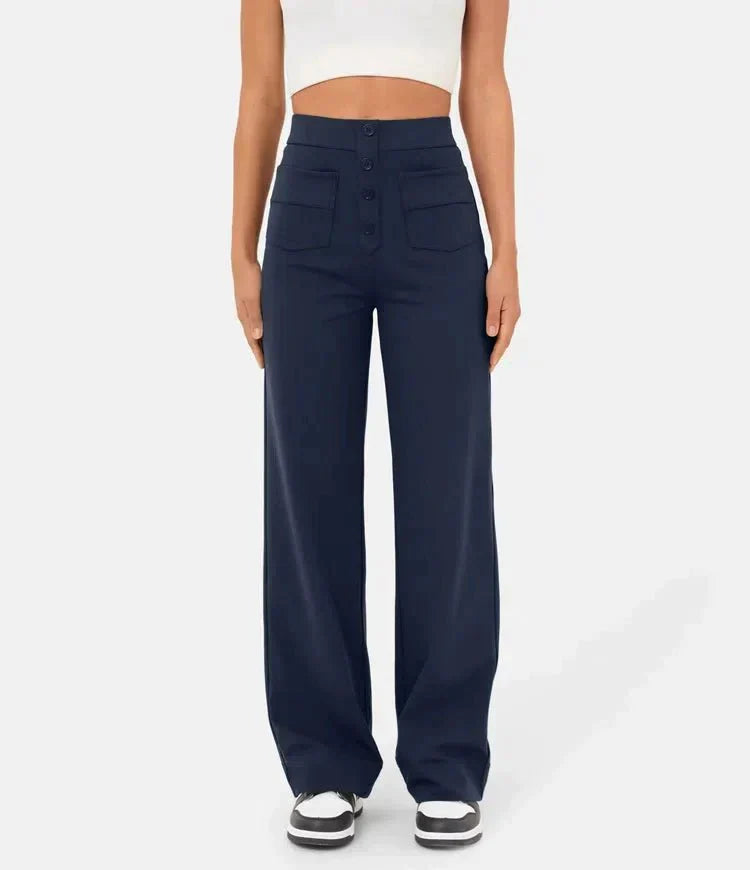 Aurélien | Lässige High-Waist-Hose mit elastischem Bund
