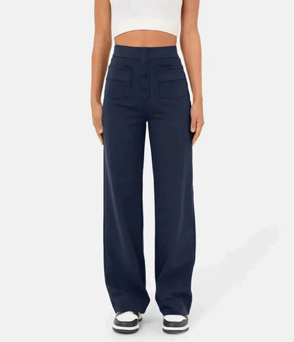 Aurélien | Lässige High-Waist-Hose mit elastischem Bund
